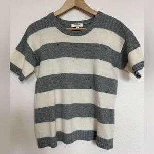 Madewell Cashmere Short Sleeve Striped Sweater